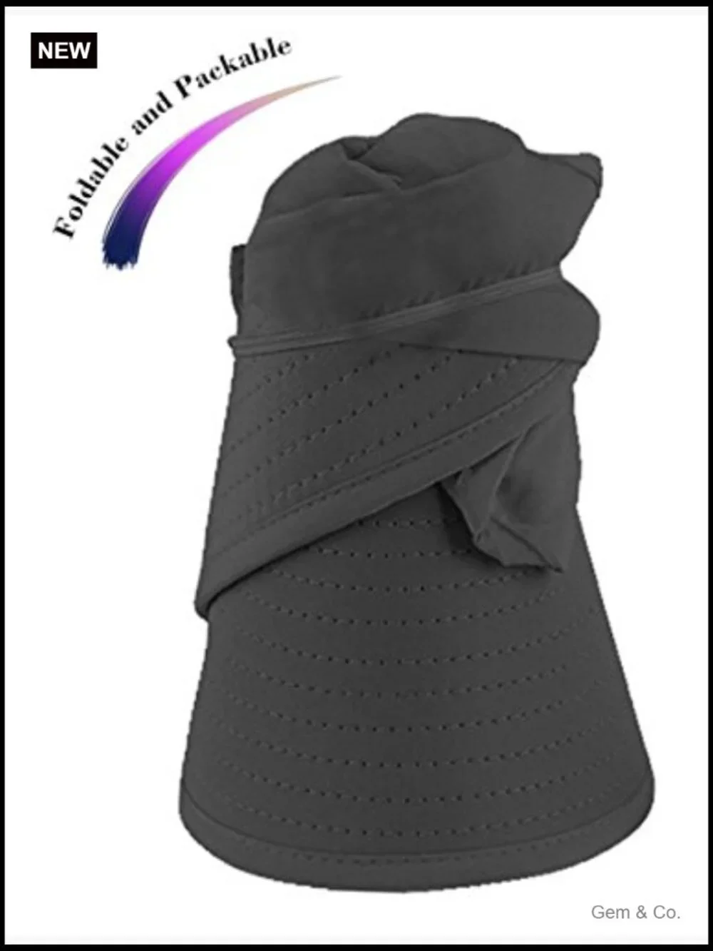 Wide Brim Sun Hat UV Protection Packable Visor Summer Beach
